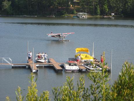 Chimney Cove-lake photo with airplane